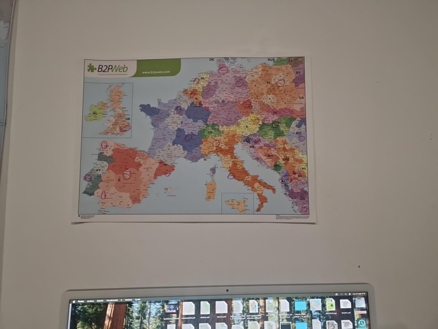 Mapa mural Netmaps en póster premium