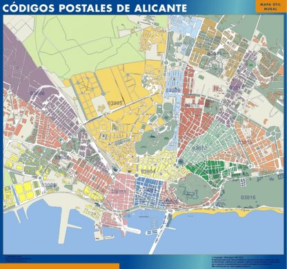 Alicante códigos postales plastificado