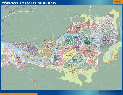 Bilbao códigos postales plastificado