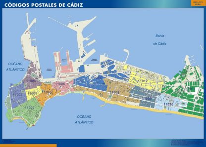 Cadiz códigos postales plastificado
