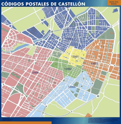 Castellon códigos postales plastificado
