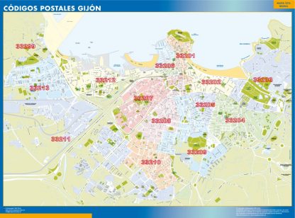 Gijon códigos postales plastificado