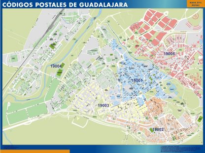 Guadalajara códigos postales plastificado