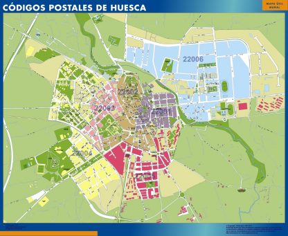 Huesca códigos postales plastificado