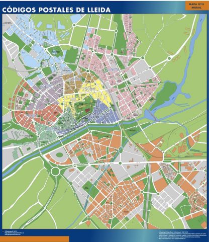 Lleida códigos postales plastificado