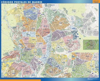 Madrid códigos postales plastificado
