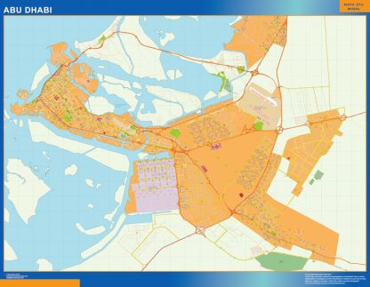 Mapa Abu Dhabi plastificado