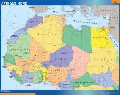 Mapa Africa Norte plastificado