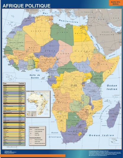 Mapa Africa Politico plastificado