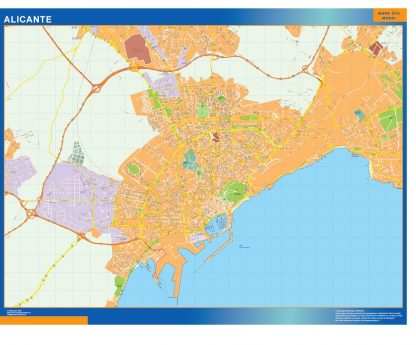 Mapa Alicante callejero plastificado
