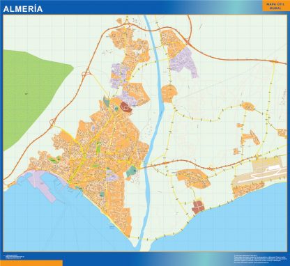 Mapa Almeria callejero plastificado