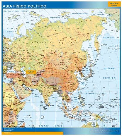 Mapa Asia plastificado