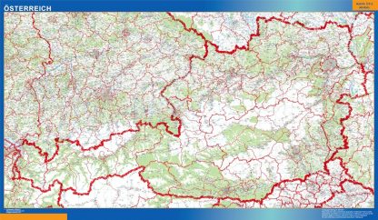 Mapa Austria plastificado