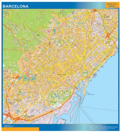 Mapa Barcelona callejero plastificado