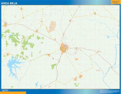 Mapa Beja área urbana plastificado