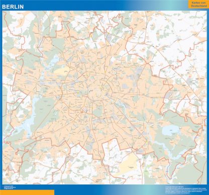 Mapa Berlin plastificado