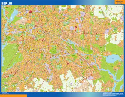 Mapa Berlin en Alemania plastificado