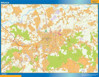 Mapa Braga en plastificado