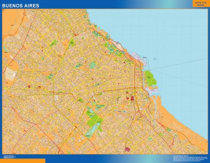 Mapa Buenos Aires en Argentina plastificado