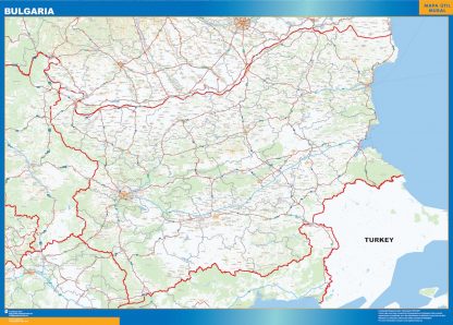 Mapa Bulgaria plastificado