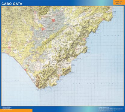 Mapa Cabo Gata plastificado