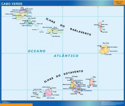 Mapa Cabo Verde plastificado