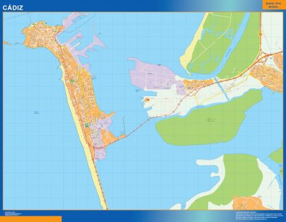 Mapa Cadiz callejero plastificado