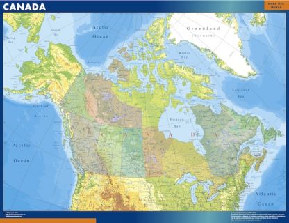Mapa Canada plastificado