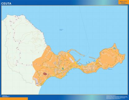 Mapa Ceuta callejero plastificado