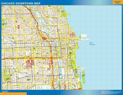 Mapa Chicago downtown plastificado
