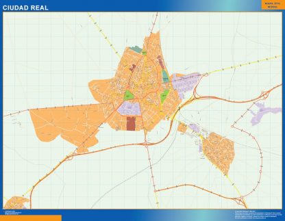 Mapa Ciudad Real callejero plastificado