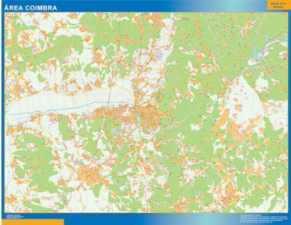 Mapa Coimbra área urbana plastificado