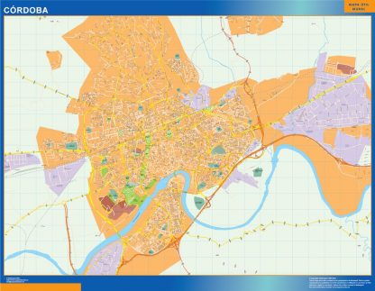 Mapa Cordoba callejero plastificado