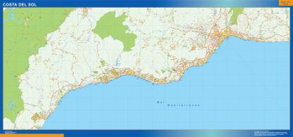 Mapa Costa Sol plastificado