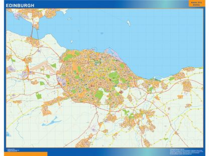 Mapa Edinburgh plastificado