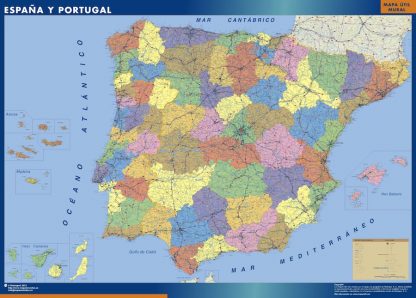 Mapa Espana plastificado