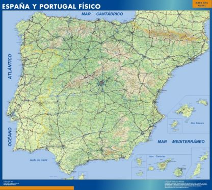 Mapa Espana Fisico plastificado