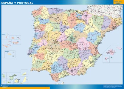 Mapa España básico plastificado
