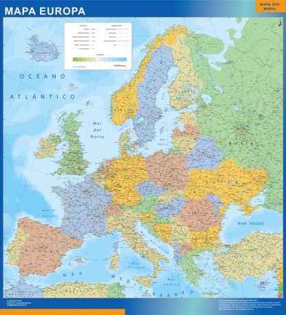 Mapa Europa Politico plastificado