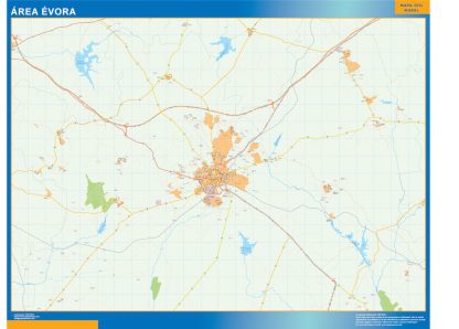 Mapa Evora área urbana plastificado