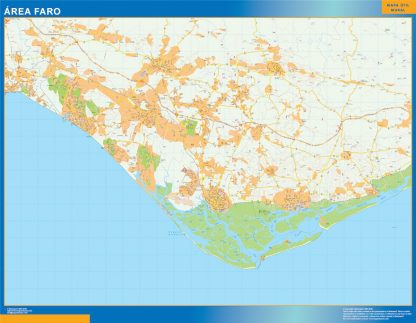 Mapa Faro área urbana plastificado