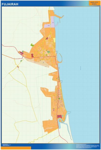 Mapa Fujairah plastificado