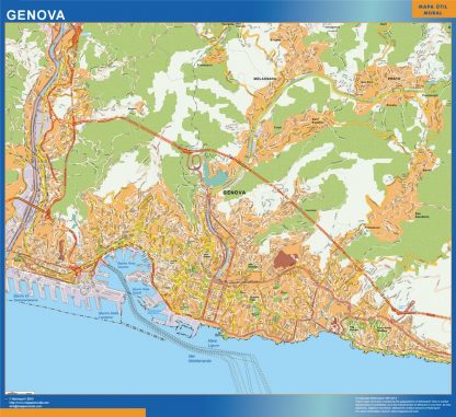 Mapa Genova plastificado