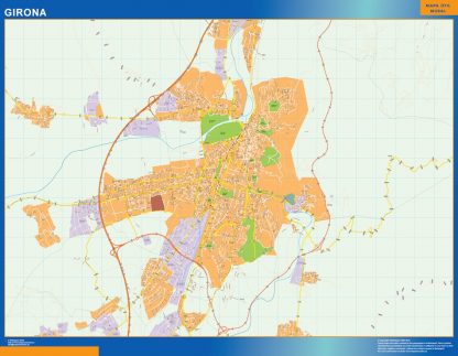 Mapa Girona callejero plastificado