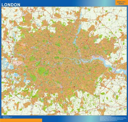 Mapa Gran Londres plastificado