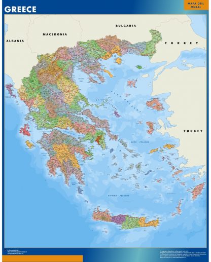 Mapa Grecia plastificado