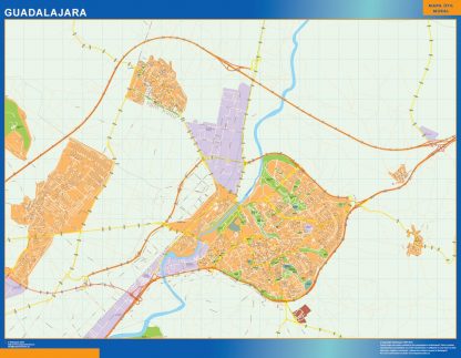 Mapa Guadalajara callejero plastificado