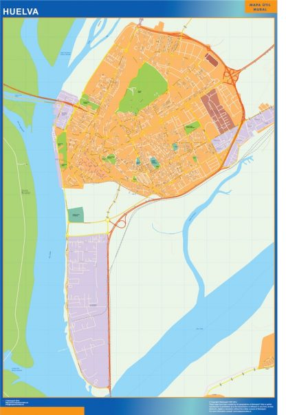 Mapa Huelva callejero plastificado