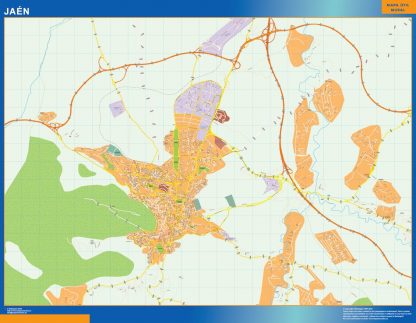 Mapa Jaen callejero plastificado