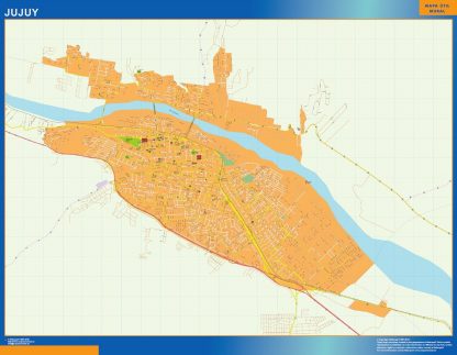Mapa Jujuy en Argentina plastificado